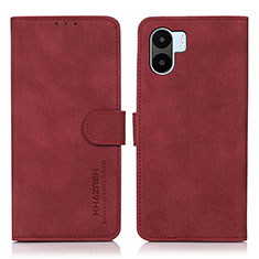 Custodia Portafoglio In Pelle Cover con Supporto D01Y per Xiaomi Poco C51 Rosso