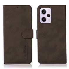 Custodia Portafoglio In Pelle Cover con Supporto D01Y per Xiaomi Redmi Note 12 Pro 5G Marrone