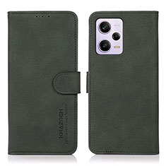 Custodia Portafoglio In Pelle Cover con Supporto D01Y per Xiaomi Redmi Note 12 Pro 5G Verde
