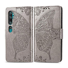 Custodia Portafoglio In Pelle Cover con Supporto D02 per Xiaomi Mi Note 10 Grigio