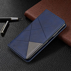 Custodia Portafoglio In Pelle Cover con Supporto D03 per Xiaomi Mi Note 10 Blu