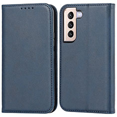 Custodia Portafoglio In Pelle Cover con Supporto D03T per Samsung Galaxy S22 5G Blu