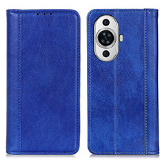 Custodia Portafoglio In Pelle Cover con Supporto D03Y per Huawei Nova 11 Pro Blu