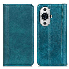 Custodia Portafoglio In Pelle Cover con Supporto D03Y per Huawei Nova 11 Pro Verde