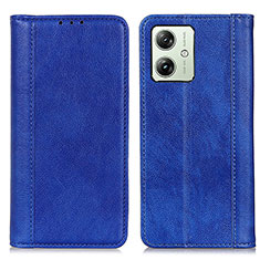 Custodia Portafoglio In Pelle Cover con Supporto D03Y per Motorola Moto G54 5G Blu
