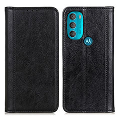 Custodia Portafoglio In Pelle Cover con Supporto D03Y per Motorola Moto G71 5G Nero
