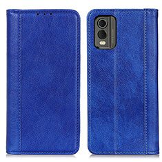 Custodia Portafoglio In Pelle Cover con Supporto D03Y per Nokia C32 Blu
