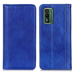 Custodia Portafoglio In Pelle Cover con Supporto D03Y per Nokia XR21 Blu