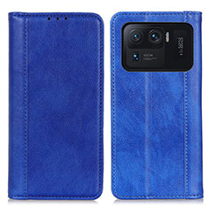 Custodia Portafoglio In Pelle Cover con Supporto D03Y per Xiaomi Mi 11 Ultra 5G Blu