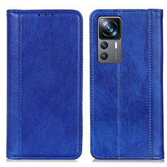 Custodia Portafoglio In Pelle Cover con Supporto D03Y per Xiaomi Mi 12T 5G Blu