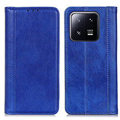Custodia Portafoglio In Pelle Cover con Supporto D03Y per Xiaomi Mi 13 5G Blu