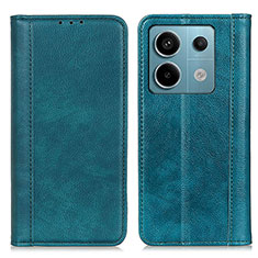 Custodia Portafoglio In Pelle Cover con Supporto D03Y per Xiaomi Redmi Note 13 Pro 5G Verde
