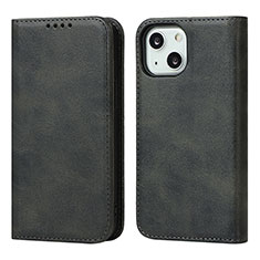 Custodia Portafoglio In Pelle Cover con Supporto D04T per Apple iPhone 14 Plus Nero