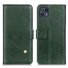 Custodia Portafoglio In Pelle Cover con Supporto D04Y per Motorola Moto G50 5G Verde