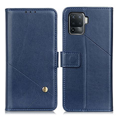 Custodia Portafoglio In Pelle Cover con Supporto D04Y per Oppo A94 4G Blu