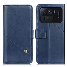 Custodia Portafoglio In Pelle Cover con Supporto D04Y per Xiaomi Mi 11 Ultra 5G Blu