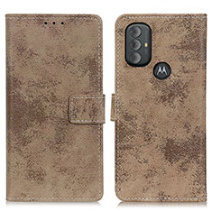 Custodia Portafoglio In Pelle Cover con Supporto D05Y per Motorola Moto G Power (2022) Khaki