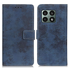 Custodia Portafoglio In Pelle Cover con Supporto D05Y per OnePlus 10 Pro 5G Blu
