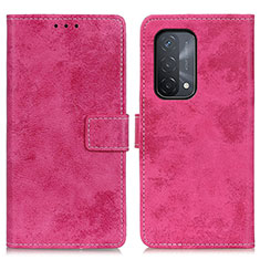 Custodia Portafoglio In Pelle Cover con Supporto D05Y per OnePlus Nord N200 5G Rosa Caldo