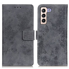 Custodia Portafoglio In Pelle Cover con Supporto D05Y per Samsung Galaxy S21 5G Grigio