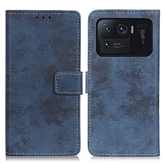 Custodia Portafoglio In Pelle Cover con Supporto D05Y per Xiaomi Mi 11 Ultra 5G Blu
