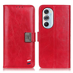 Custodia Portafoglio In Pelle Cover con Supporto D06Y per Motorola Moto Edge 30 Pro 5G Rosso