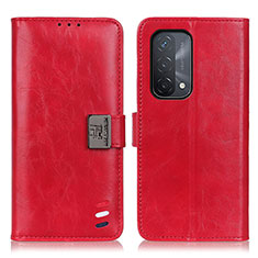 Custodia Portafoglio In Pelle Cover con Supporto D06Y per OnePlus Nord N200 5G Rosso
