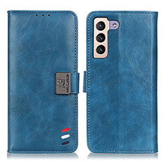 Custodia Portafoglio In Pelle Cover con Supporto D06Y per Samsung Galaxy S21 FE 5G Blu