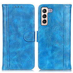 Custodia Portafoglio In Pelle Cover con Supporto D07Y per Samsung Galaxy S21 5G Cielo Blu