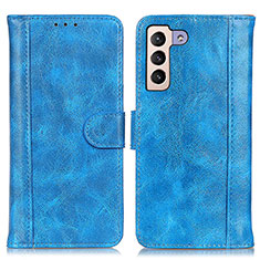 Custodia Portafoglio In Pelle Cover con Supporto D07Y per Samsung Galaxy S21 FE 5G Cielo Blu