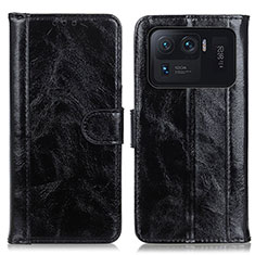Custodia Portafoglio In Pelle Cover con Supporto D07Y per Xiaomi Mi 11 Ultra 5G Nero