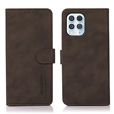 Custodia Portafoglio In Pelle Cover con Supporto D08Y per Motorola Moto G100 5G Marrone