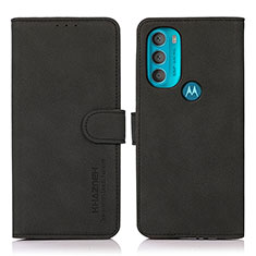 Custodia Portafoglio In Pelle Cover con Supporto D08Y per Motorola Moto G71 5G Nero