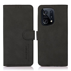 Custodia Portafoglio In Pelle Cover con Supporto D08Y per Oppo Find X5 5G Nero