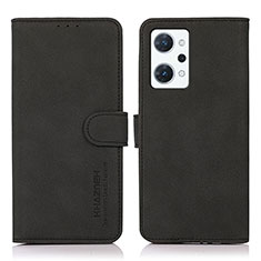 Custodia Portafoglio In Pelle Cover con Supporto D08Y per Oppo Reno7 A Nero