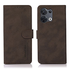 Custodia Portafoglio In Pelle Cover con Supporto D08Y per Oppo Reno8 5G Marrone