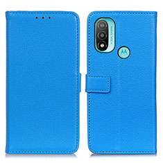 Custodia Portafoglio In Pelle Cover con Supporto D09Y per Motorola Moto E20 Cielo Blu