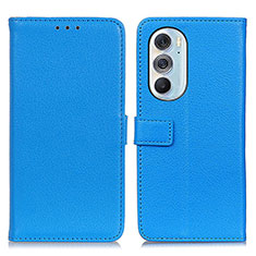 Custodia Portafoglio In Pelle Cover con Supporto D09Y per Motorola Moto Edge X30 5G Cielo Blu