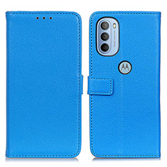 Custodia Portafoglio In Pelle Cover con Supporto D09Y per Motorola Moto G31 Cielo Blu
