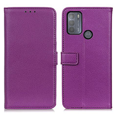 Custodia Portafoglio In Pelle Cover con Supporto D09Y per Motorola Moto G50 Viola