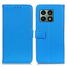 Custodia Portafoglio In Pelle Cover con Supporto D09Y per OnePlus 10 Pro 5G Cielo Blu
