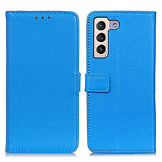 Custodia Portafoglio In Pelle Cover con Supporto D09Y per Samsung Galaxy S21 FE 5G Cielo Blu