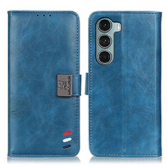 Custodia Portafoglio In Pelle Cover con Supporto D11Y per Motorola Moto Edge S30 5G Blu