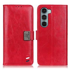 Custodia Portafoglio In Pelle Cover con Supporto D11Y per Motorola Moto Edge S30 5G Rosso