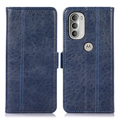 Custodia Portafoglio In Pelle Cover con Supporto D11Y per Motorola Moto G51 5G Blu
