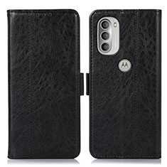 Custodia Portafoglio In Pelle Cover con Supporto D11Y per Motorola Moto G51 5G Nero