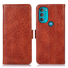 Custodia Portafoglio In Pelle Cover con Supporto D11Y per Motorola Moto G71 5G Marrone