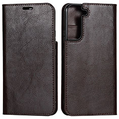 Custodia Portafoglio In Pelle Cover con Supporto D13T per Samsung Galaxy S23 Plus 5G Marrone