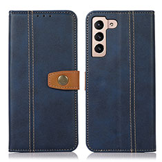 Custodia Portafoglio In Pelle Cover con Supporto D14T per Samsung Galaxy S21 5G Blu