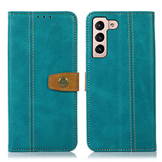Custodia Portafoglio In Pelle Cover con Supporto D14T per Samsung Galaxy S24 5G Verde